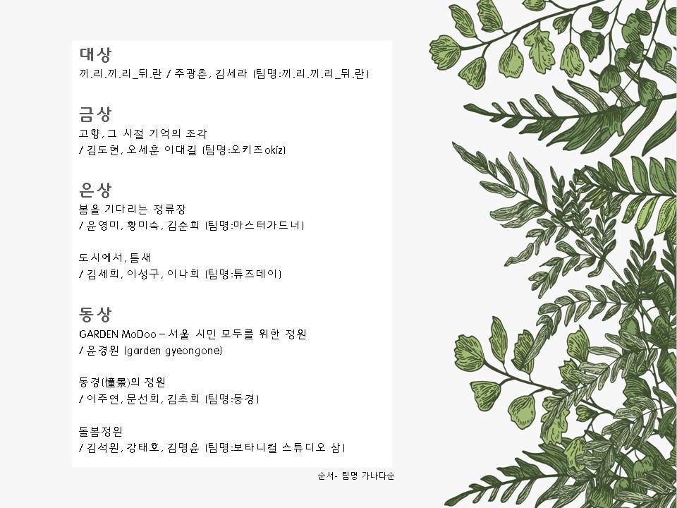 공모전 최종 수상자