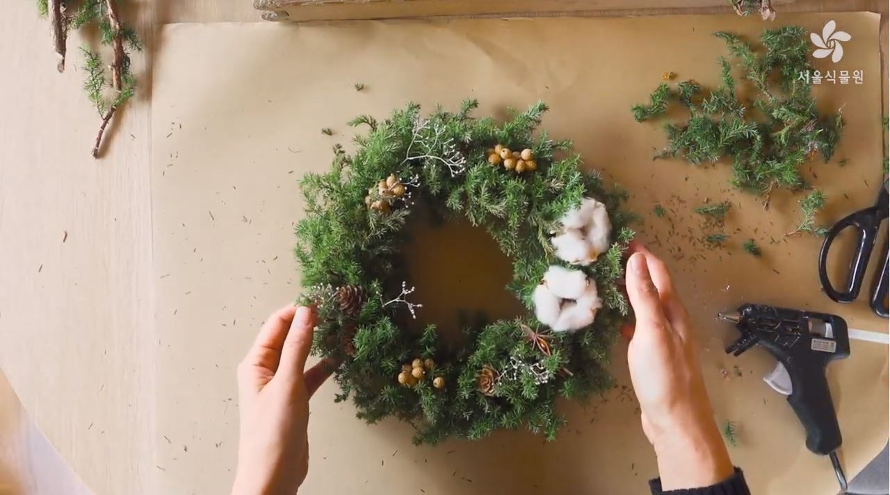 비단향 리스 만들기